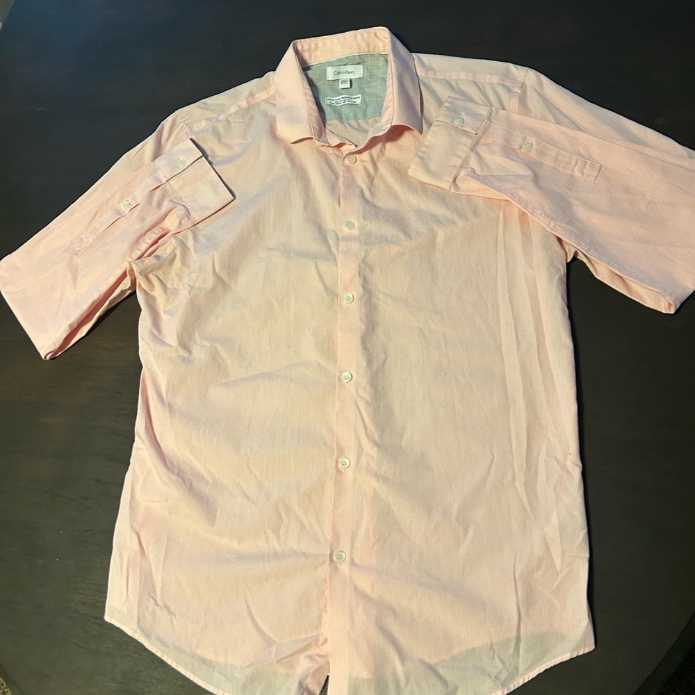 Calvin Klein Light Pink Casual Button Down Shirt